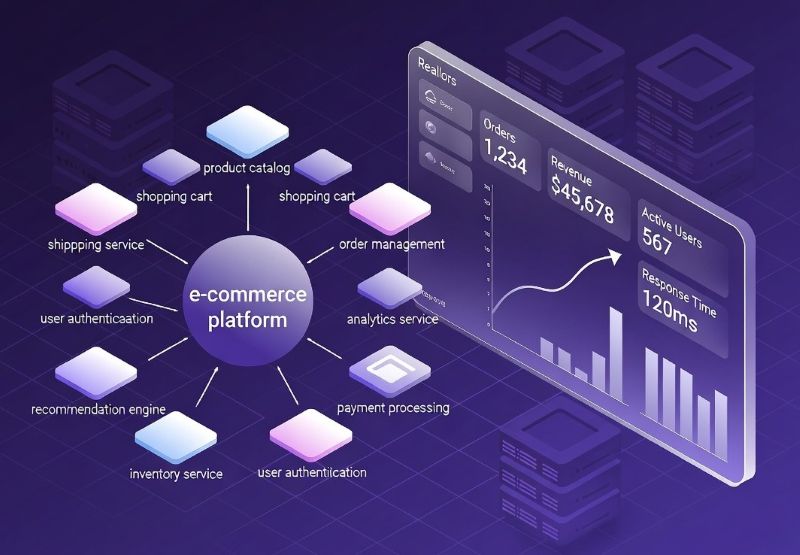 Microservices-based e-commerce platform running smoothly